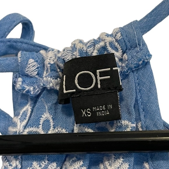 Loft Cornwall Blue and White Embroidered Romper Size XS - Picture 8 of 8